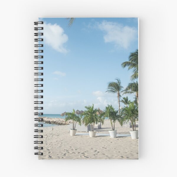 Item preview, Aruba Palm Trees in Oranjestad (Beautiful Ocean Beach Palm Trees Relaxing Clouds) designed and sold by Passionphotog.