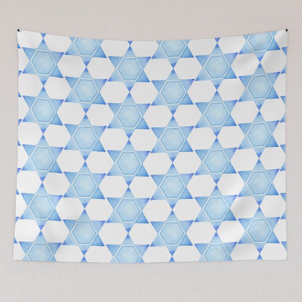 Item preview, STAR OF DAVID in Blue Watercolor designed and sold by Susan Prolman.