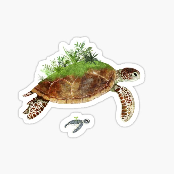 Sea Plant Stickers Redbubble - green sea turtle decal roblox