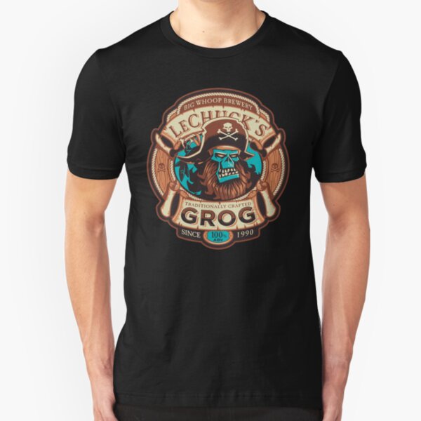 Ghost Pirate Grog - Affeninsel Craft Beer - Videospiel Slim Fit T-Shirt