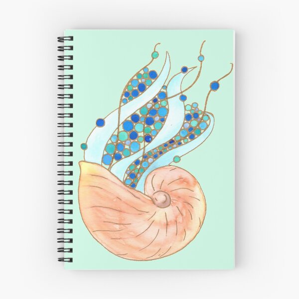 Item preview, Stained Glass Nautilus Watercolor Painting designed and sold by Nature Girl Studios.