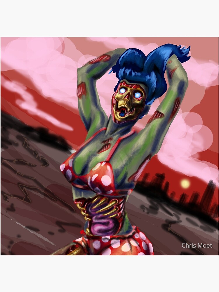 Zombie Pin Up Girl Tote Bag By Chrismoet Redbubble