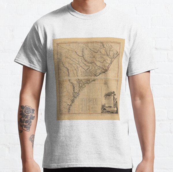 Map of South Carolina and Part of Georgia (1780) Classic T-Shirt