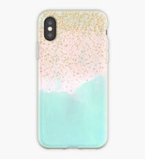 Abstrakte und goldene Konfettiauslegung des Aquarells iPhone-Hülle & Cover