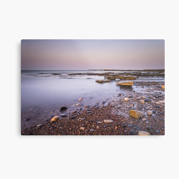 Amble Links Beach Receding Tide Northumberland Metal Print