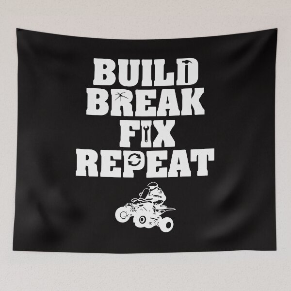 Item preview, Build Break Fix Repeat ATV Shirts Off Roading Apparel Quads designed and sold by shoutoutshirtco.