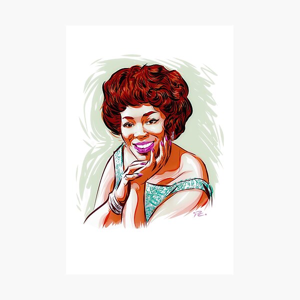 Sarah Vaughan - An illustration by Paul Cemmick Photographic Print