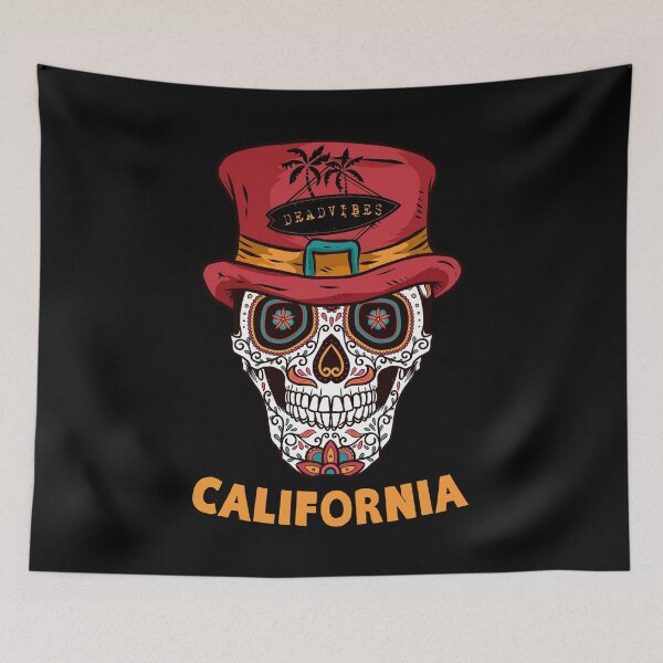 Item preview, California Sugar Skull Hat designed and sold by KoolMoDee.