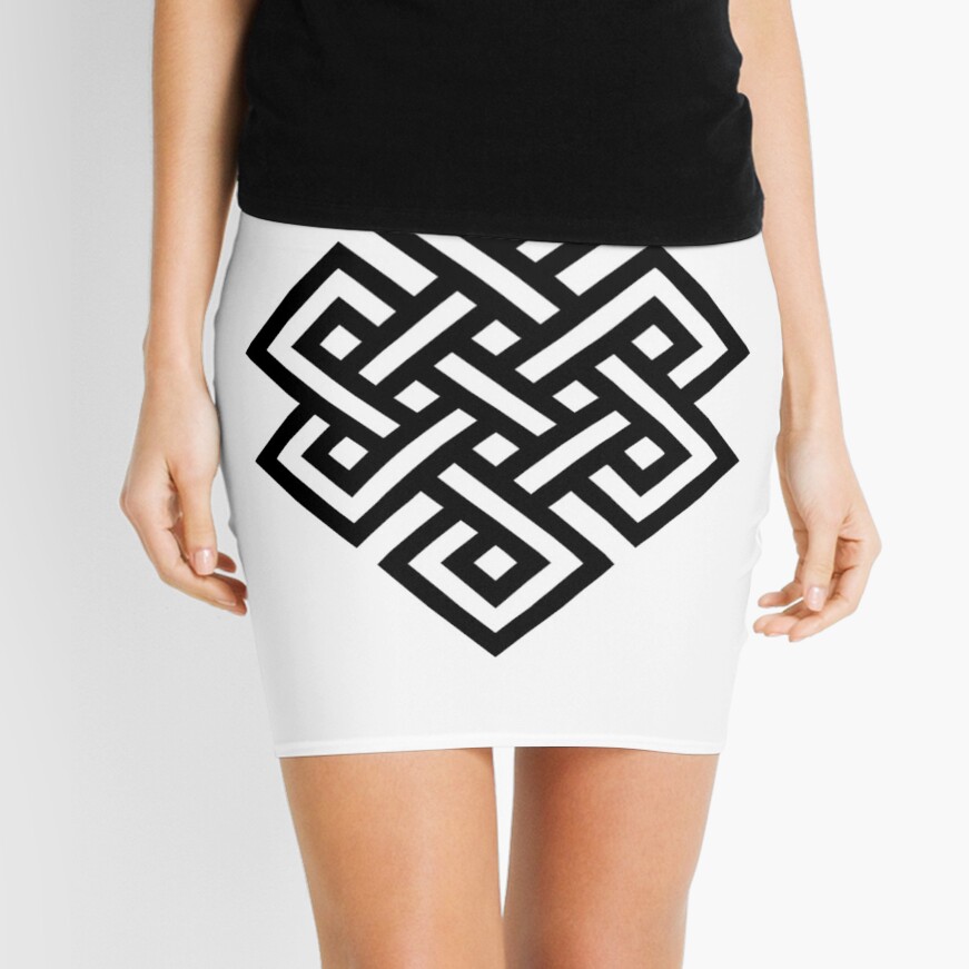 #Endless #Knot #Eternity #Buddhism Overhand Knot Mini Skirt