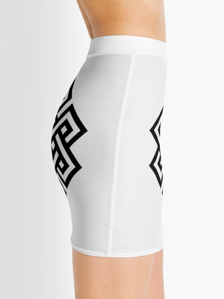 Alternate view of #Endless #Knot #Eternity #Buddhism Overhand Knot Mini Skirt