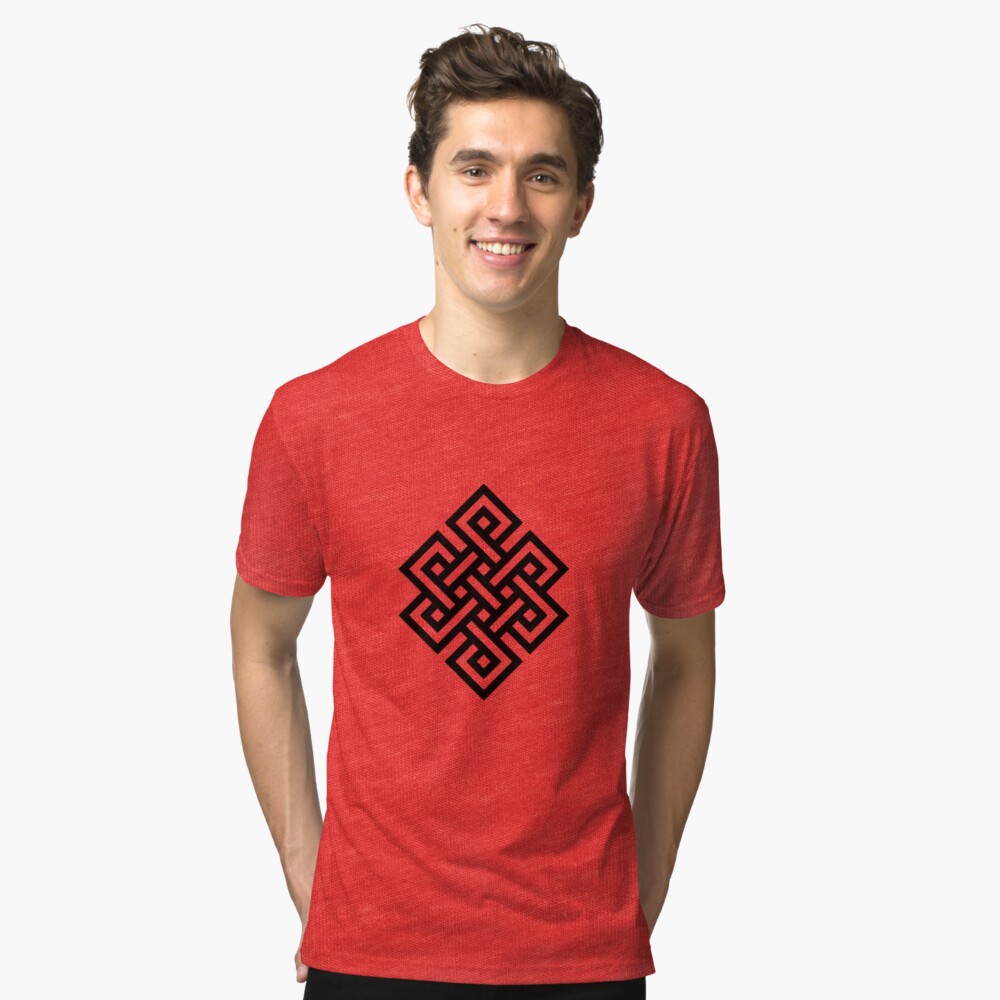#Endless #Knot #Eternity #Buddhism Overhand Knot Tri-blend T-Shirt