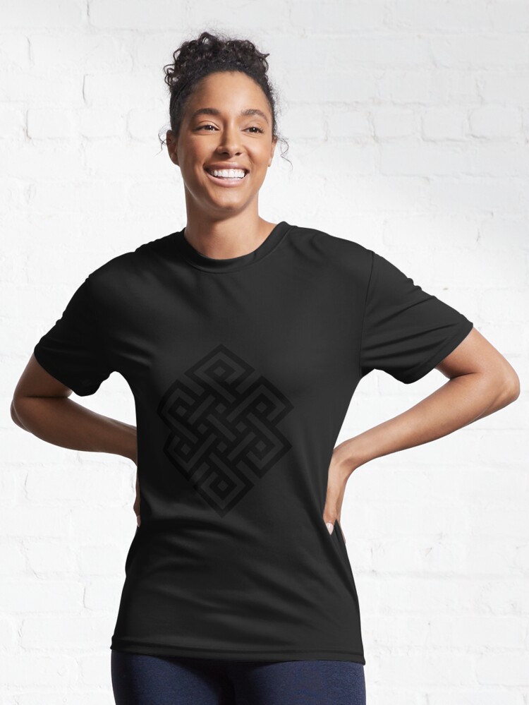 Alternate view of #Endless #Knot #Eternity #Buddhism Overhand Knot Active T-Shirt