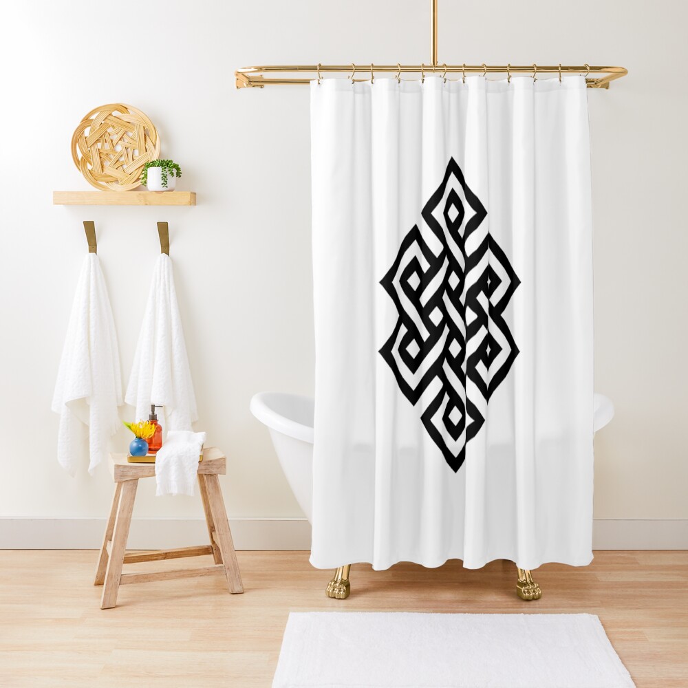 #Endless #Knot #Eternity #Buddhism Overhand Knot Shower Curtain