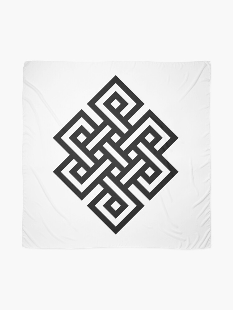 Alternate view of #Endless #Knot #Eternity #Buddhism Overhand Knot Scarf