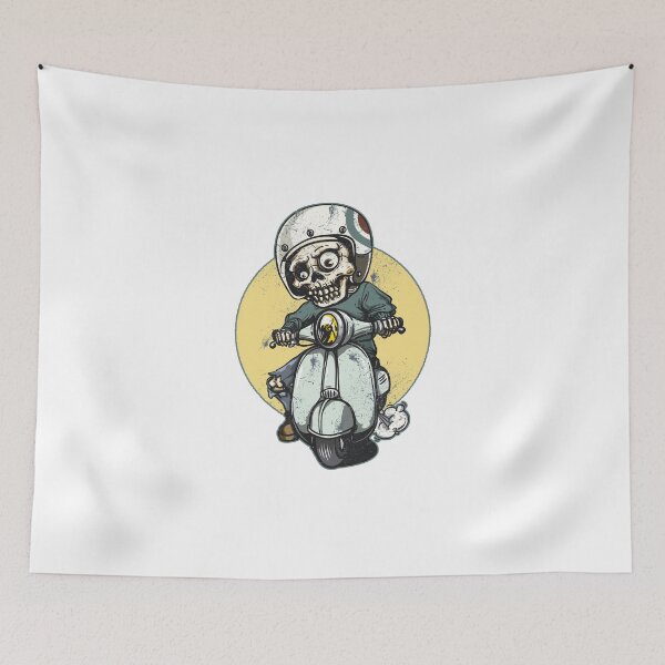 Item preview, Moped Rider Skull designed and sold by mi-xo.