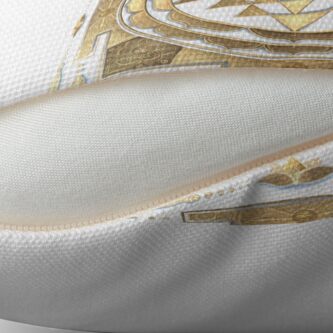 Alternate view of GOLDEN SRI YANTRA (white background) Floor Pillow