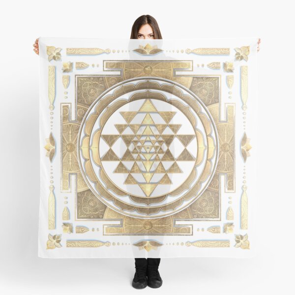Item preview, GOLDEN SRI YANTRA (white background) designed and sold by DigitalZealot.
