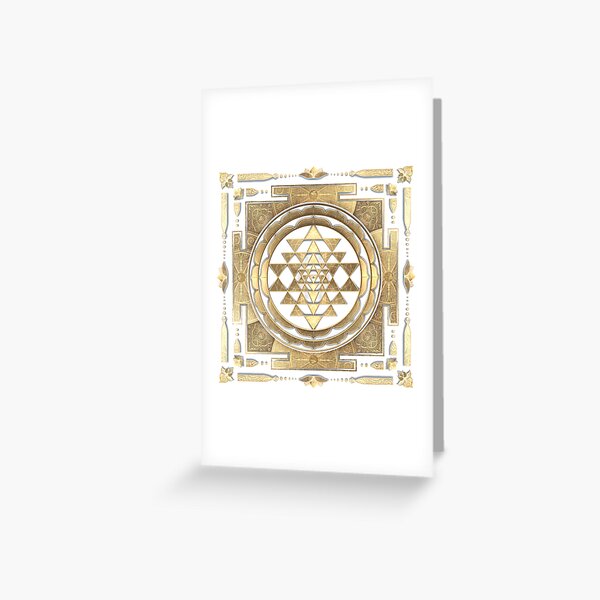 Item preview, GOLDEN SRI YANTRA (white background) designed and sold by DigitalZealot.