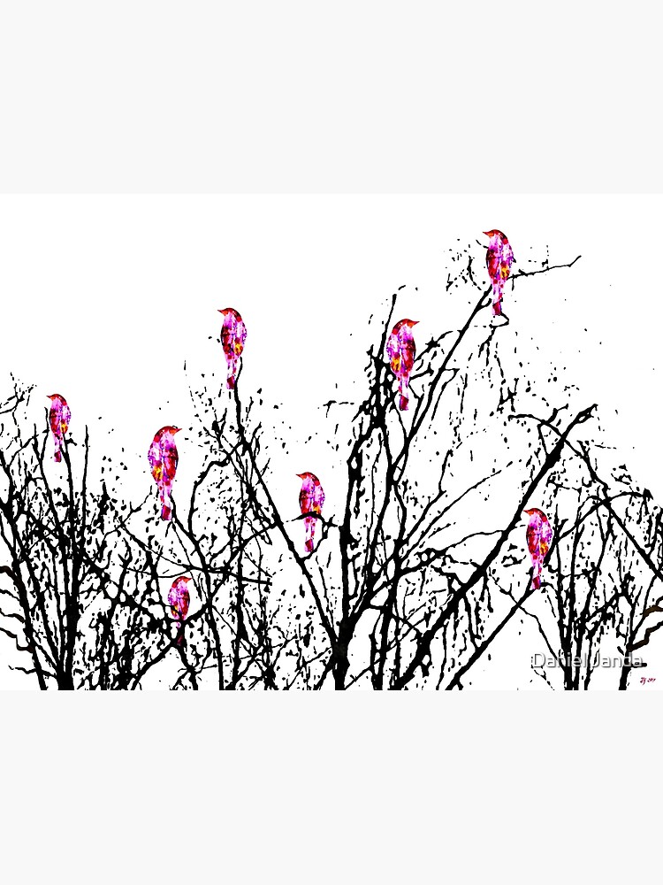 "Red Birds" Poster for Sale by danieljanda Redbubble
