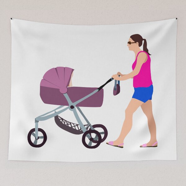 Item preview, Usual women with baby carriage. designed and sold by lantica.
