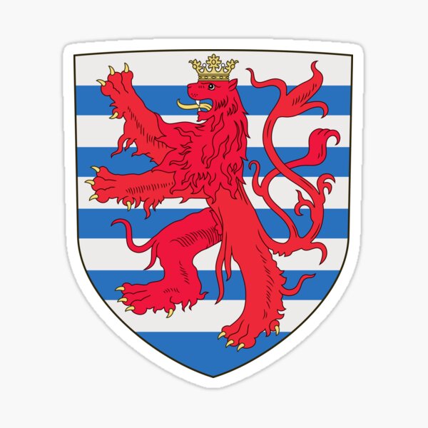 Artikel-Vorschau von Luxemburg Wappen mittelalterliche Heraldik, designt und verkauft von signsandsymbols.