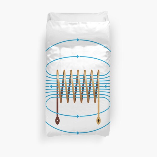 #Electromagnetic #Coil #ElectromagneticField #Physics Duvet Cover