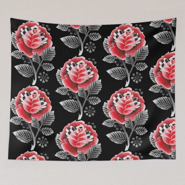 Item preview, Old School Tattoo Watercolor Rose designed and sold by SaltyStar.
