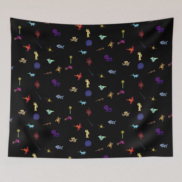 Item preview, Nazca Lines Colourfully Collected On Black designed and sold by kernowerno.