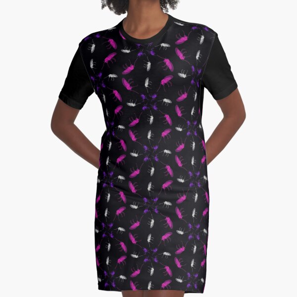 Spider fly Flower 1 Graphic T-Shirt Dress