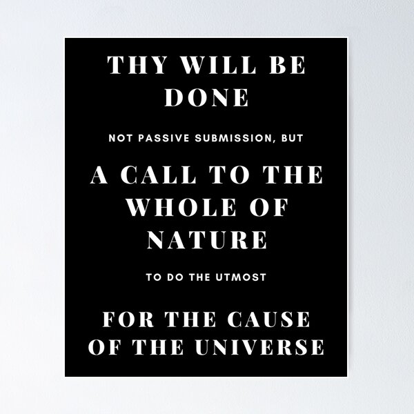 Item preview, Thy Will Be Done - White On Black designed and sold by 4wordsmovement.
