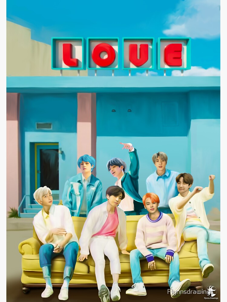 "Boy With Luv" Sticker for Sale by Flynnsdrawings Redbubble