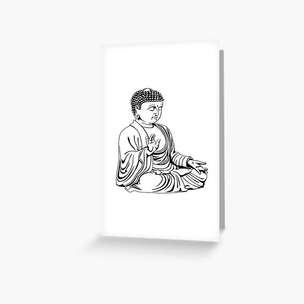 #ClipArt #DigitalArt #Illustration #Drawing Drawing Buddha peaceful transparent clip Greeting Card