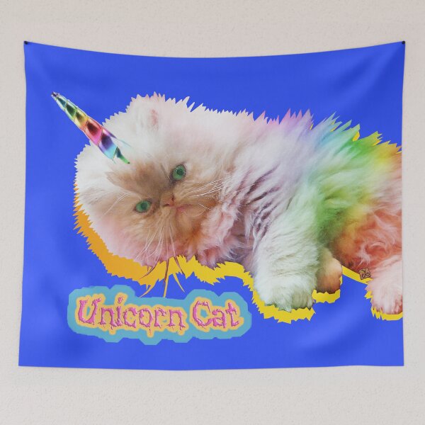 Item preview, Rainbow Persian Unicorn Cat (Photo and design by ACCI) designed and sold by VanyssaGraphics.