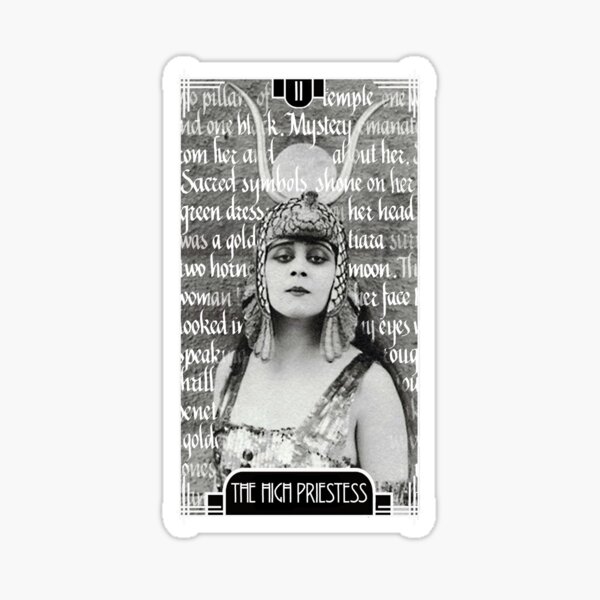 VAMP the Theda Bara tarot High Priestess Sticker