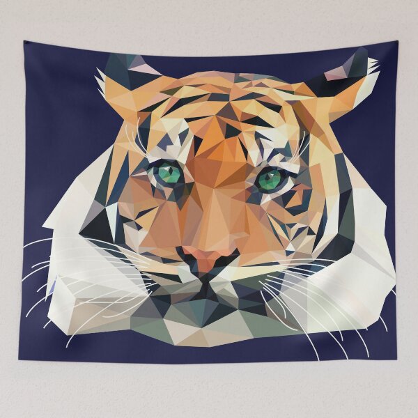 Item preview, Geometric tiger designed and sold by purplesparrow.