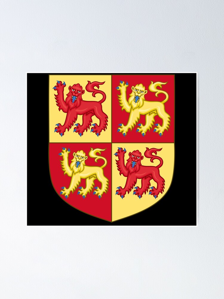 Póster «Escudo de armas de Gales Escudo de heráldica medieval» de