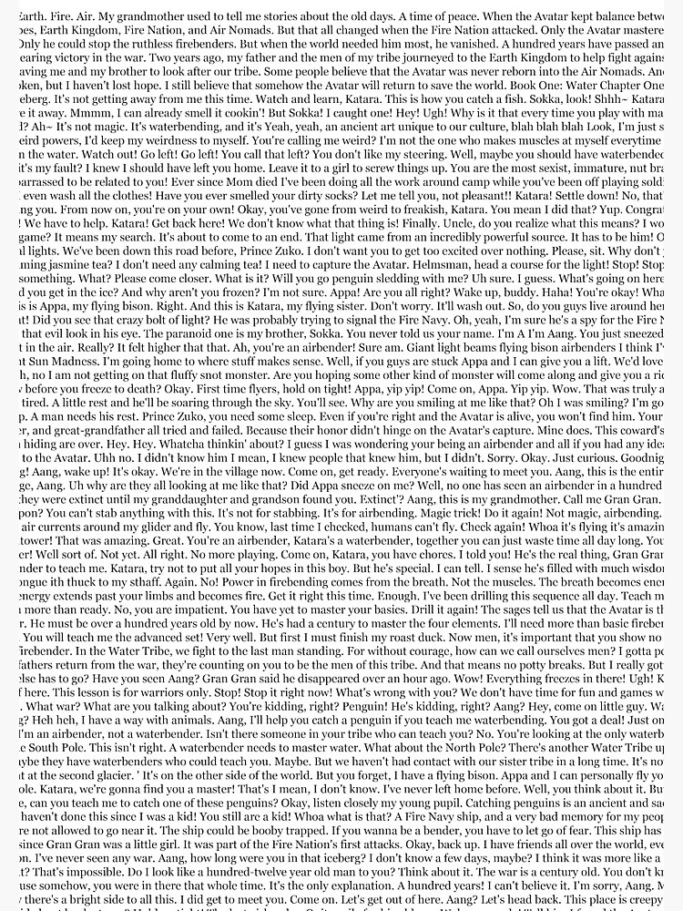 Avatar The Last Airbender Intro Script