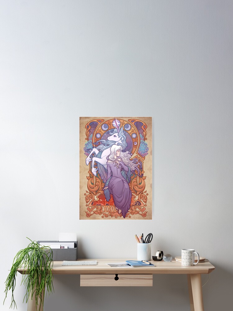 Thumbnail 2 of 3, Poster, Lady Amalthea - The Last Unicorn designed and sold by medusadollmaker.