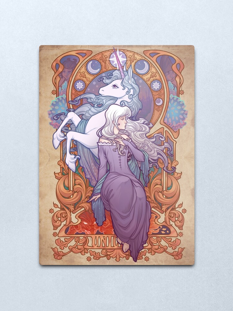Alternate view of Lady Amalthea - The Last Unicorn Metal Print