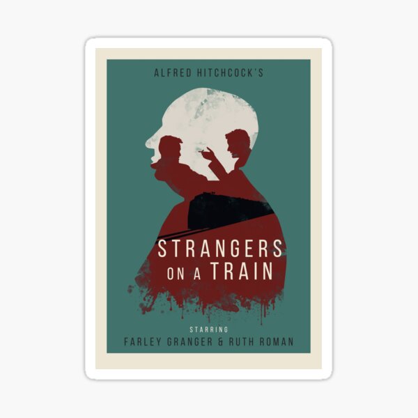 Alfred Hitchcock Strangers on a Train Sticker