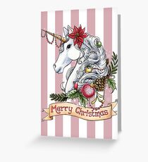 Tarjeta de felicitación Unicornio de navidad