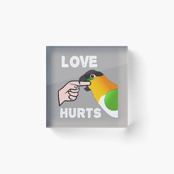 Item preview, Black Headed Caique Parrot Love Hurts designed and sold by einsteinparrot.