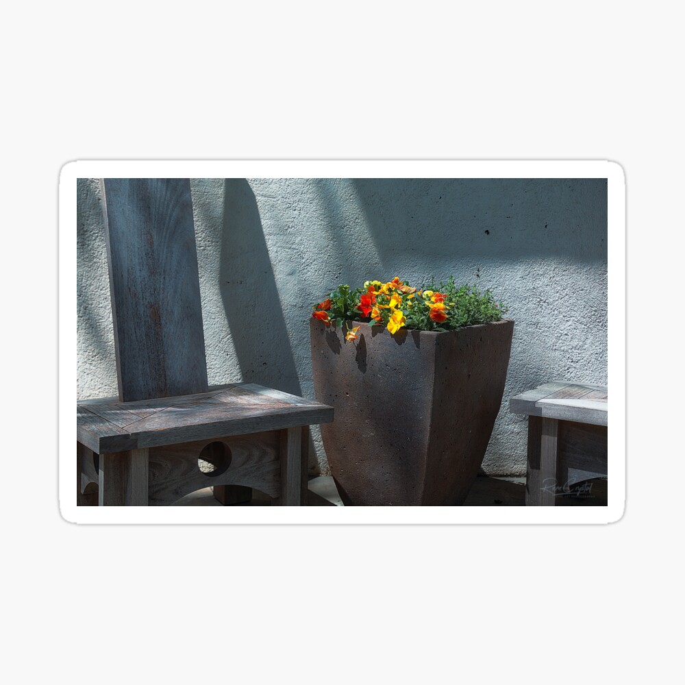 Concrete And Wood Frame Pretty Sticker