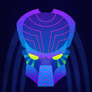 Artwork thumbnail, Neon Predator by RikDrawsThings