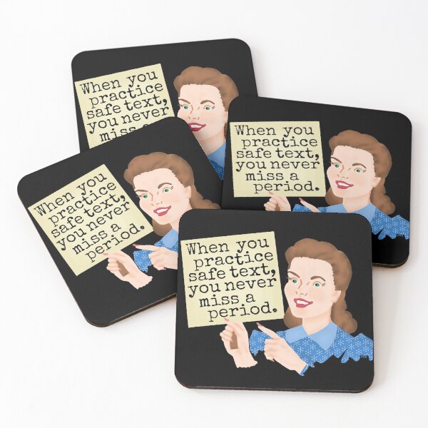 Item preview, Funny Grammar Humor | Practice Safe Text Retro Lady designed and sold by emkayhess.