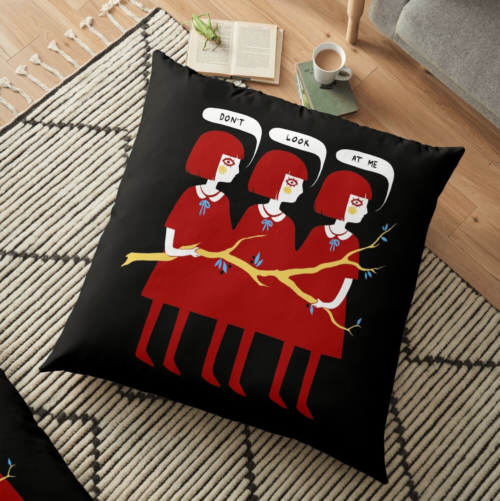 don't look at me i don't like it Floor Pillow