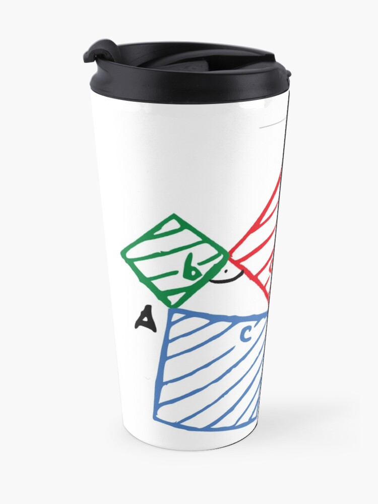 Alternate view of #Pythagorean #Theorem #Formula, #Mathematics, Equation, Imaginary, Complex Number, Mathematician, Trigonometric, Functions Travel Coffee Mug