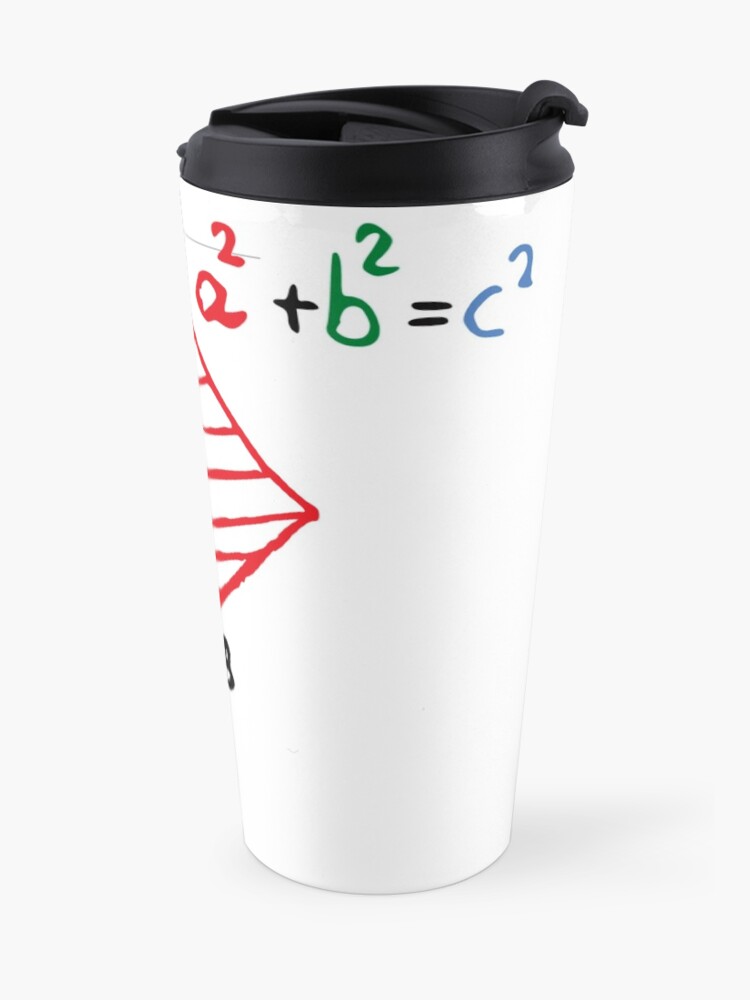 Alternate view of #Pythagorean #Theorem #Formula, #Mathematics, Equation, Imaginary, Complex Number, Mathematician, Trigonometric, Functions Travel Coffee Mug