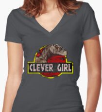 Clever Girl Women's Fitted V-Neck T-Shirt