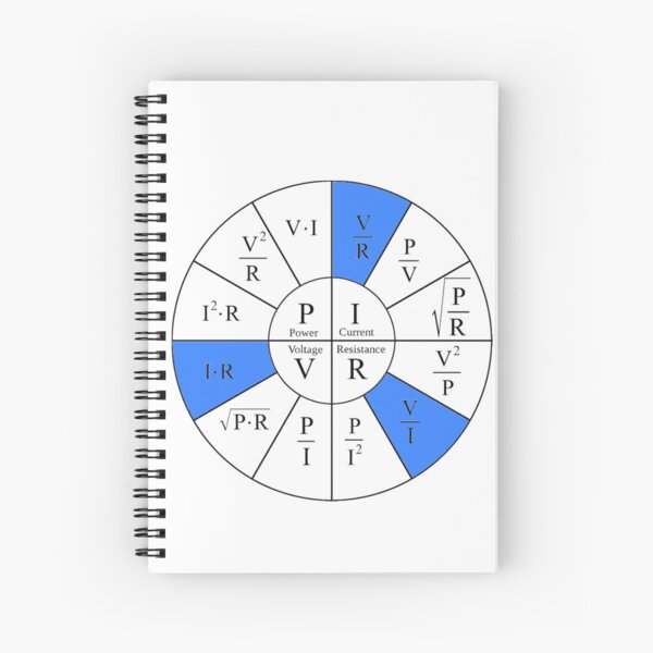 Ohm, Electric Current, Electricity, Electrical Resistance, Conductance, Electrician, Ampere, Electrical Network Spiral Notebook